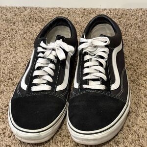 Vans Black and White Old Skool Low-Top Sneakers Size 12